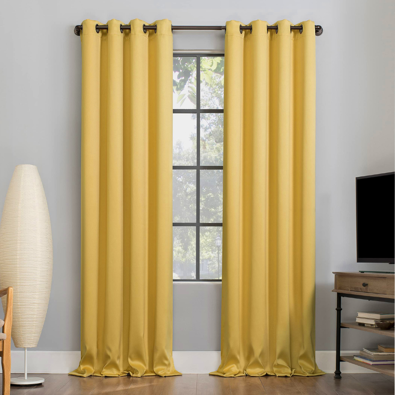 Rideaux occultant thermique simples de couleur unie -Luminogreen
