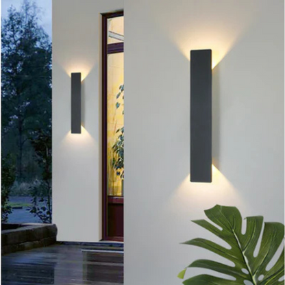 Applique murale extérieur à bande LED en aluminium désigne noir et blanc -Luminogreen