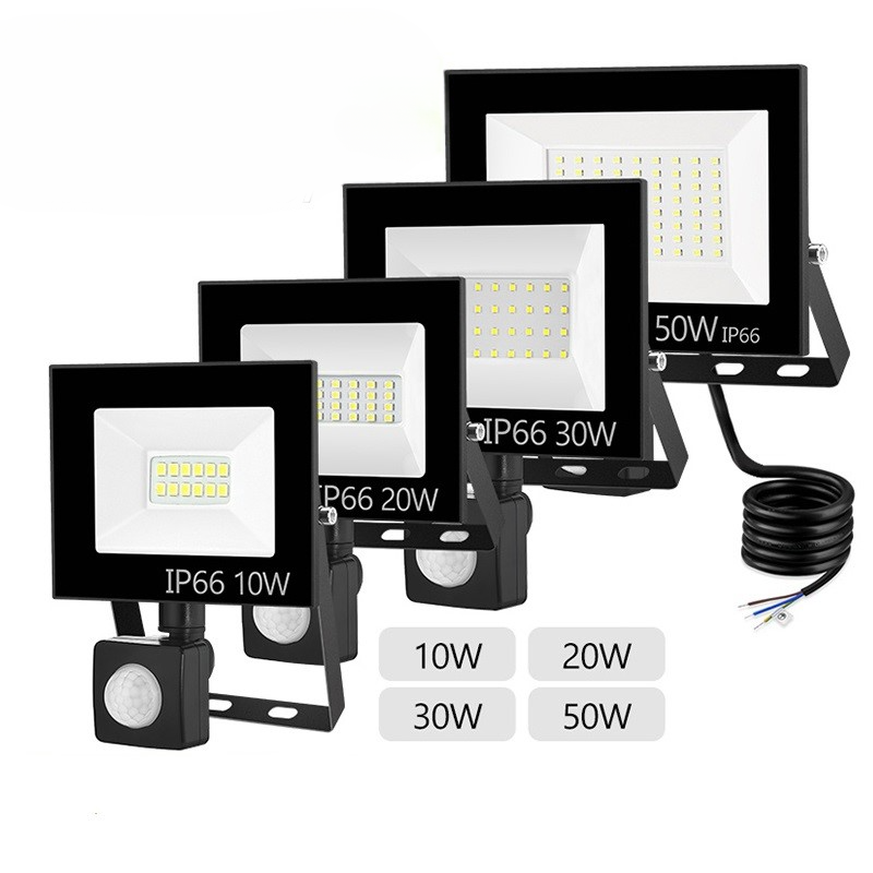 Projecteur  led extérieur à détecteur de mouvement  lumière blanche et grande illumination avec ebook gratuit-Luminagreen