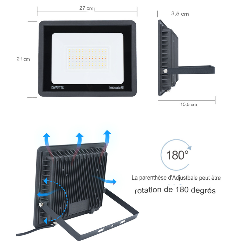 Projecteur led extérieur intélligent RGB Smart APP Contrôle Vocal avec sécurité avec ebook gratuit-Luminagreen