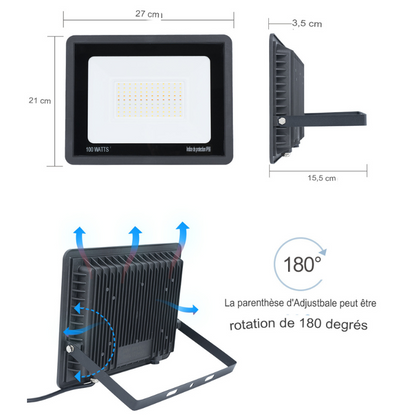 Projecteur led extérieur intélligent RGB Smart APP Contrôle Vocal avec sécurité -Luminogreen