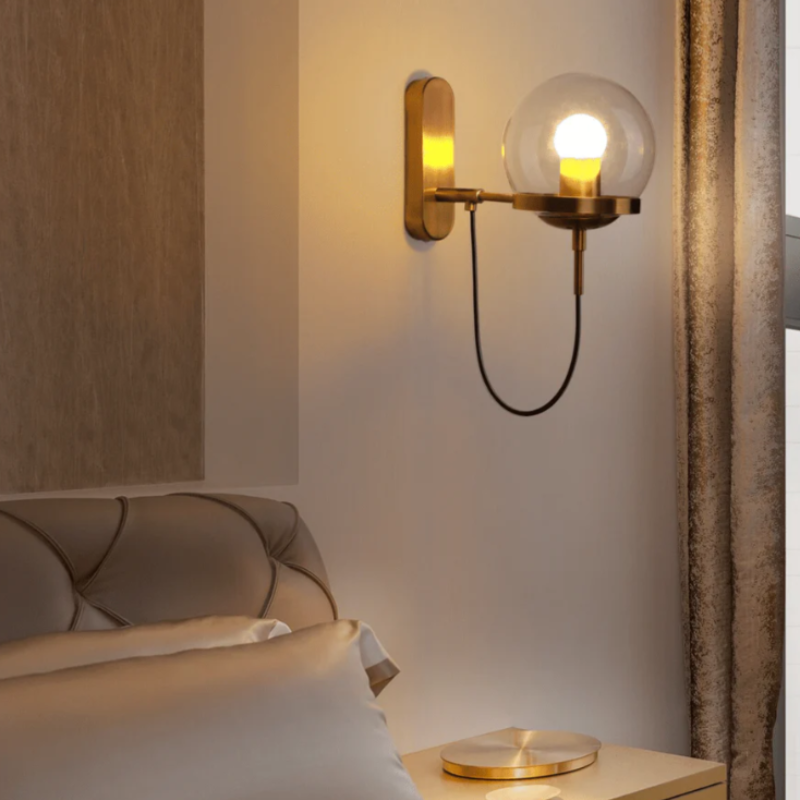 Applique murale extérieur globe verre LED vintage  -Luminogreen