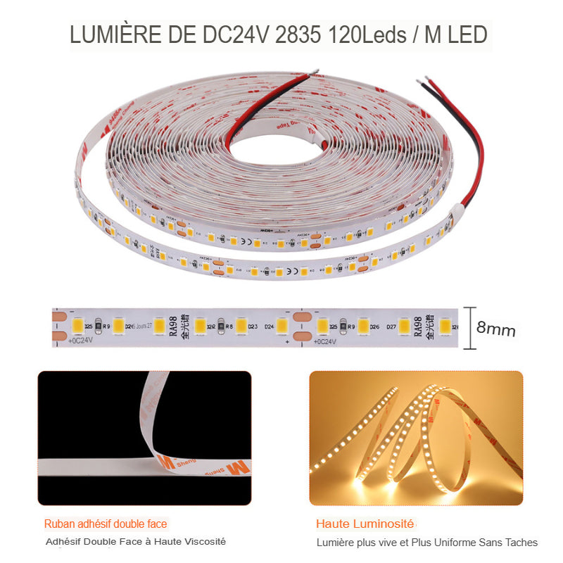 ruban led haute luminosité, éclairage domestique, bande flexible -Luminagreen