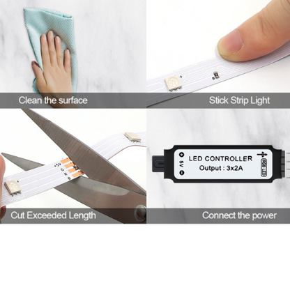 Ruban led flexible USB 5050 RVB+ télécommande gratuite -Luminogreen