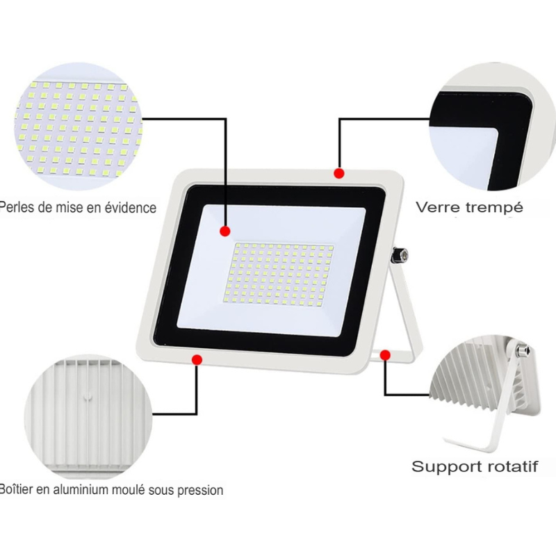 projecteur led extérieur à large faisceau, imperméable et désigne -luminogreen