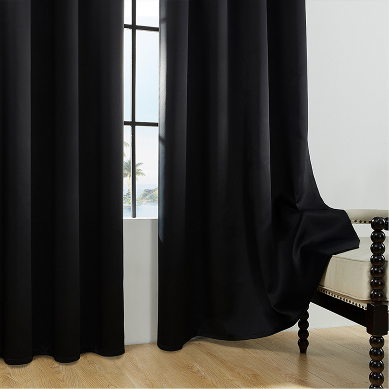Rideaux occultant thermique simples de couleur unie -Luminogreen