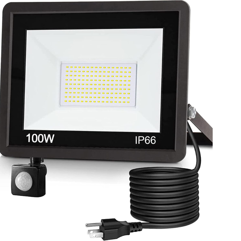 Projecteur  led extérieur à détecteur de mouvement  lumière blanche et grande illumination avec ebook gratuit-Luminagreen