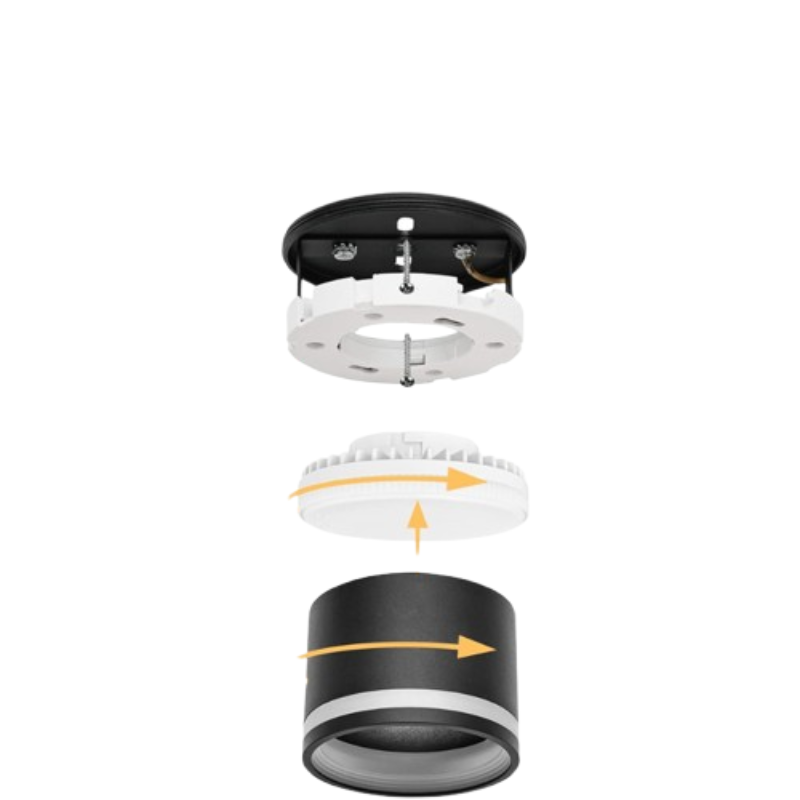 Spot led encastrable gradable, montage en surface, style nordique -Luminogreen