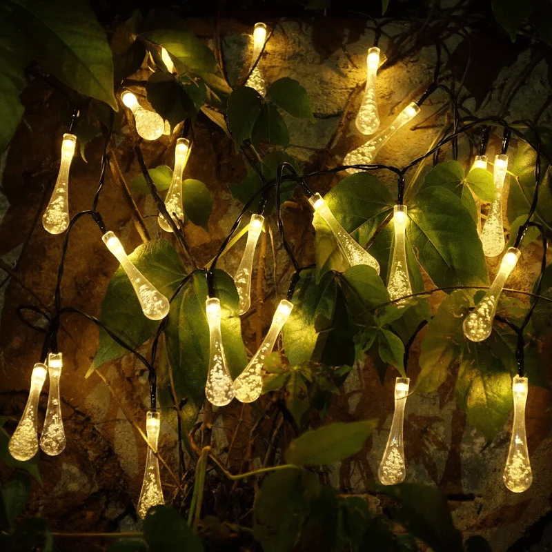 lampe et guirlande Solaire Extérieure LED Goutte d'Eau-Luminogreen