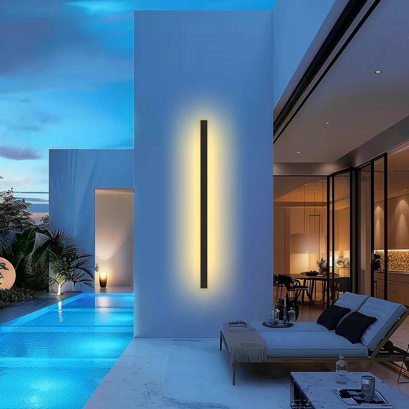 Applique murale extérieur LED en aluminium imperméable à l'eau pour l'intérieur et l'extérieur style black-Luminogreen