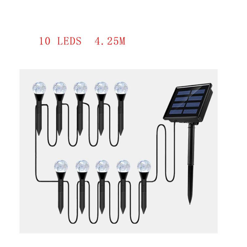 Lampe solaire extérieur led boule effet Bulle lumière chaude (Set de 10 Lampes)-Luminogreen