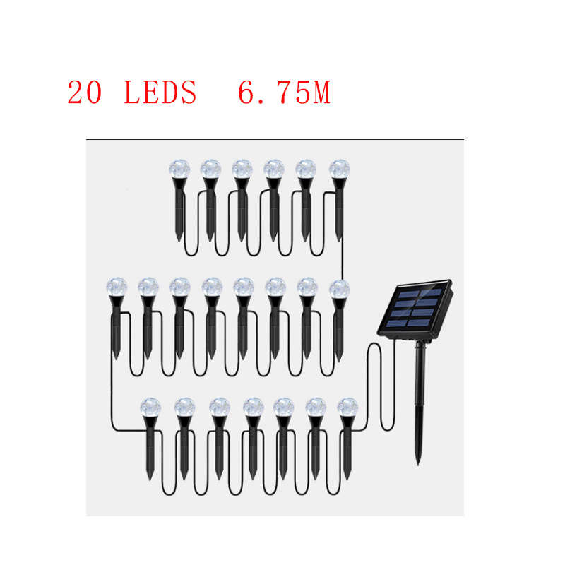 Lampe solaire extérieur led boule effet Bulle lumière chaude (Set de 10 Lampes)-Luminogreen