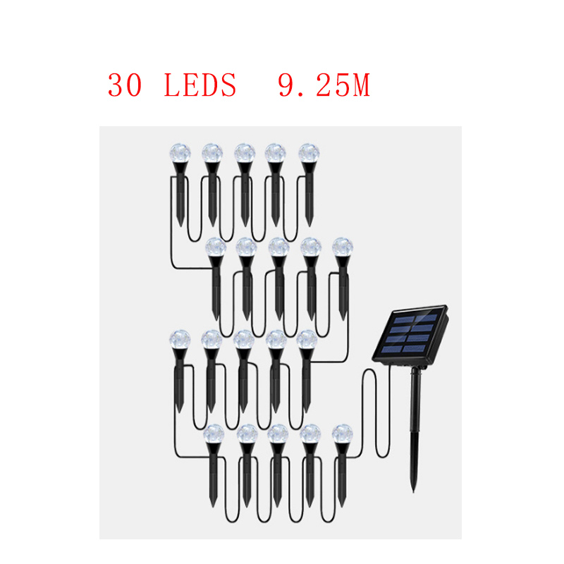 Lampe solaire extérieur led boule effet Bulle lumière chaude (Set de 10 Lampes)-Luminogreen
