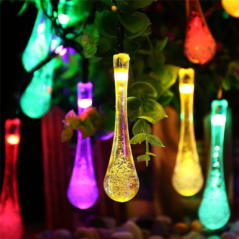 lampe et guirlande Solaire Extérieure LED Goutte d'Eau-Luminogreen
