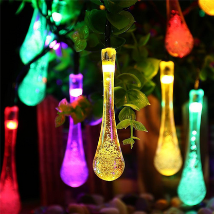 lampe et guirlande Solaire Extérieure LED Goutte d'Eau-Luminogreen