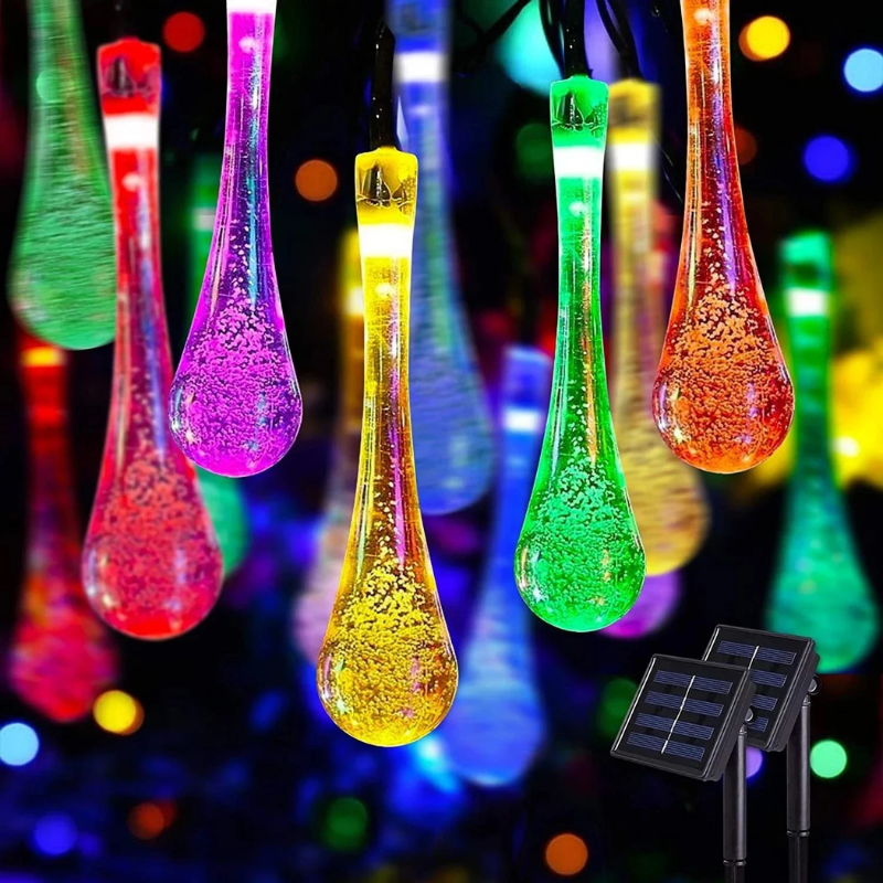 lampe et guirlande Solaire Extérieure LED Goutte d'Eau-Luminogreen