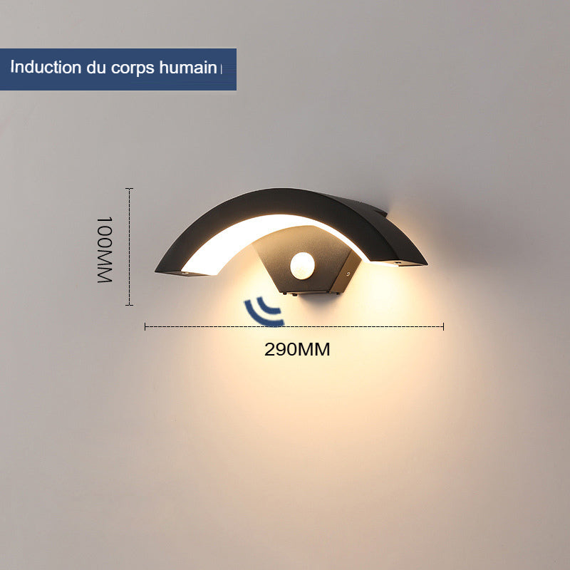 Applique murale extérieur led demi-rond avec Détecteur de Mouvement Radar -Luminogreen