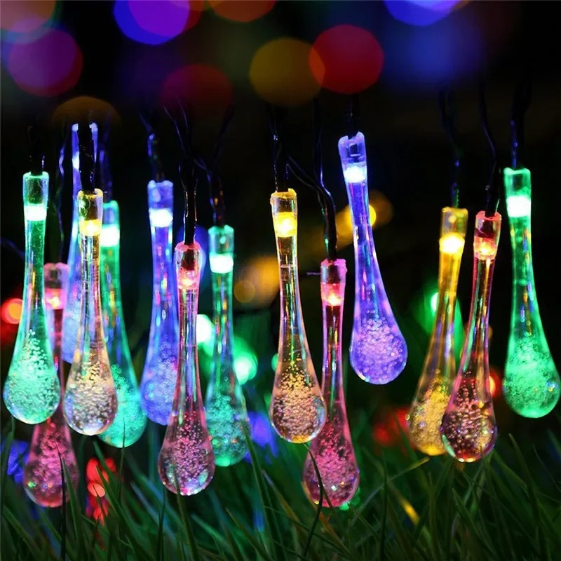 lampe et guirlande Solaire Extérieure LED Goutte d'Eau-Luminogreen