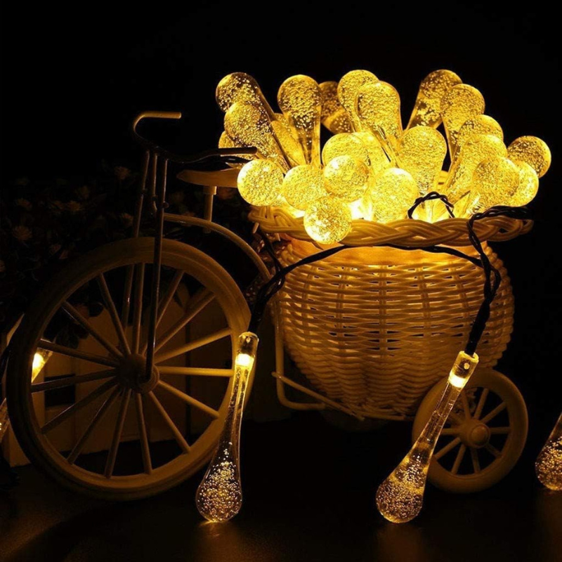 lampe et guirlande Solaire Extérieure LED Goutte d'Eau-Luminogreen