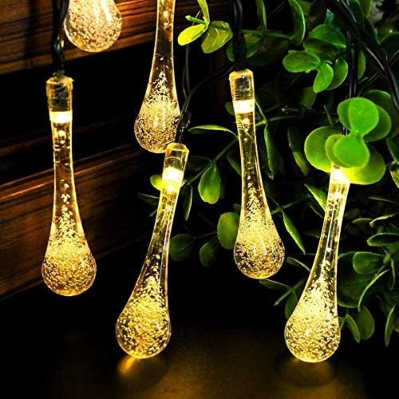 lampe et guirlande Solaire Extérieure LED Goutte d'Eau-Luminogreen