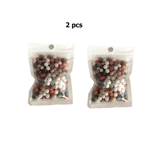 2 paquets boules de remplissage pour pommeau de douche anti calcaire avec interrupteur trois modes révolutionnaire à perle