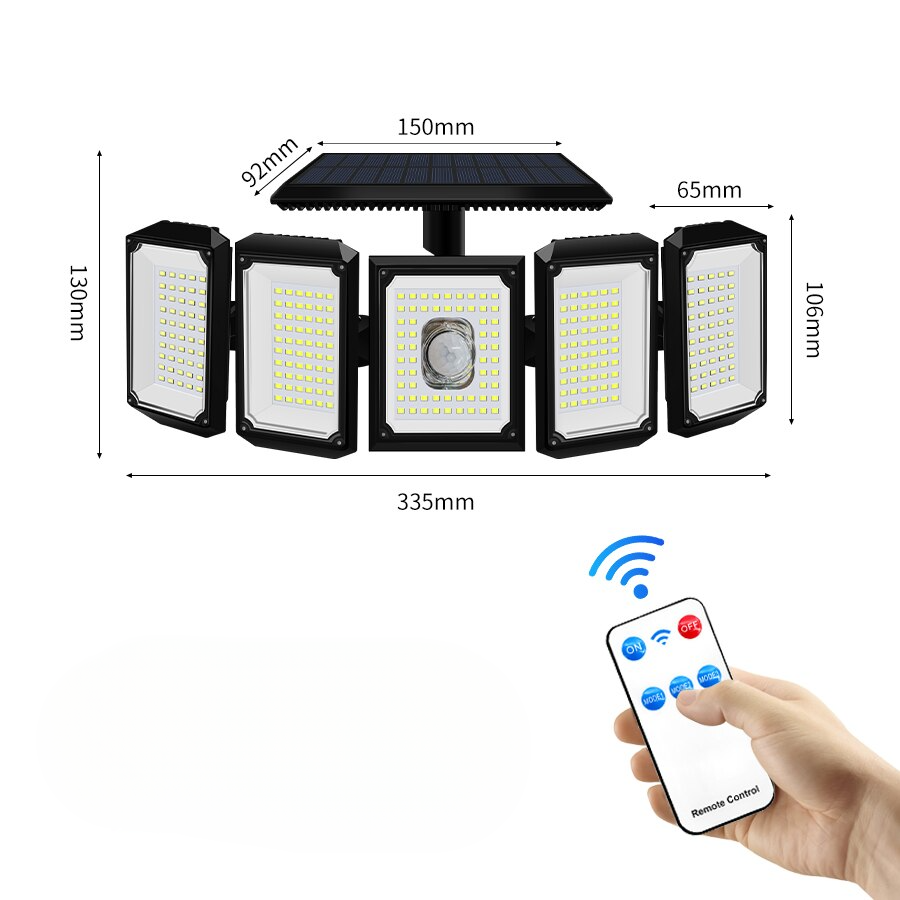 Projecteur led extérieur solaire intélligent économique 300 LED et sécurité avec ebook gratuit-Luminagreen