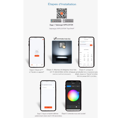 Projecteur led extérieur intélligent RGB Smart APP Contrôle Vocal avec sécurité -Luminogreen